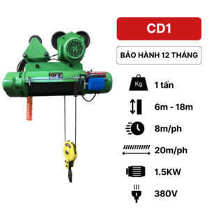 Pa lăng cáp điện 1 tấn KawasakiPa lăng cáp điện 1 tấn Kawasaki