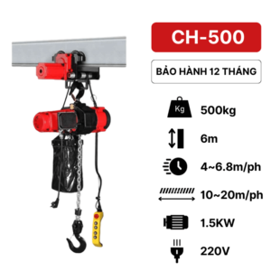 Pa lăng xích điện 500kg CH-500 Kawasaki (di chuyển)Pa lăng xích điện 500kg CH-500 Kawasaki (di chuyển)