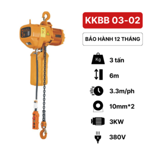 Pa lăng xích điện 3 tấn KKBB Kawasaki (cố định)Pa lăng xích điện 3 tấn KKBB Kawasaki (cố định)