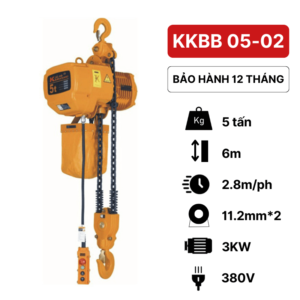 Pa lăng xích điện 5 tấn KKBB Kawasaki (cố định)Pa lăng xích điện 5 tấn KKBB Kawasaki (cố định)