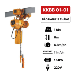 Pa lăng xích điện 1 tấn di chuyển KKBB Kawasaki (220V)Pa lăng xích điện 1 tấn di chuyển KKBB Kawasaki (220V)