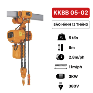 Pa lăng xích điện 5 tấn KKBB Kawasaki (di chuyển)Pa lăng xích điện 5 tấn KKBB Kawasaki (di chuyển)