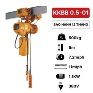 Pa lăng xích điện 500kg KKBB Kawasaki (di chuyển)Pa lăng xích điện 500kg KKBB Kawasaki (di chuyển)