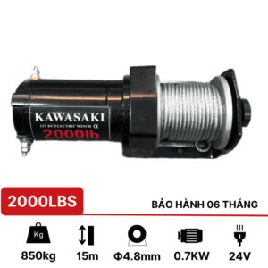 Tời điện 24V 2000Lbs KawasakiTời điện 24v 2000lbs Kawasaki