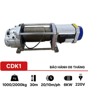 Tời điện đa năng CDK1 1000/2000 30m 220v (20/10m/phút)Tời điện đa năng CDK1 1000/2000 30m 220v (20/10m/phút)