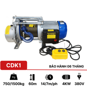 Tời điện đa năng CDK1 750/1500 60m 380v (14/7m/phút)Tời điện đa năng CDK1 750/1500 60m 380v (14/7m/phút)