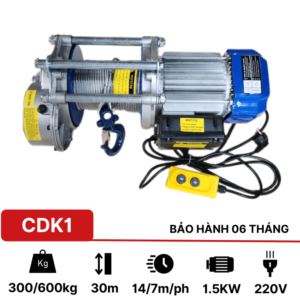 Tời điện đa năng CDK1 300/600 30m 220v (14/7m/phút)Tời điện đa năng CDK1 300/600 30m 220v (14/7m/phút)