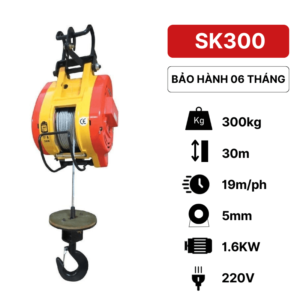 Tời điện treo 300kg SK-300 KawasakiTời điện treo 300kg SK-300 Kawasaki