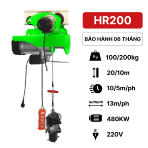 Tời điện mini HR200 Kawasaki (di chuyển)Tời điện mini di chuyển HR200 Kawasaki