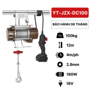 Tời nâng dùng pin 18V 100kg YT-JZX-DC100Tời nâng dùng pin 18V 100kg Kawasaki